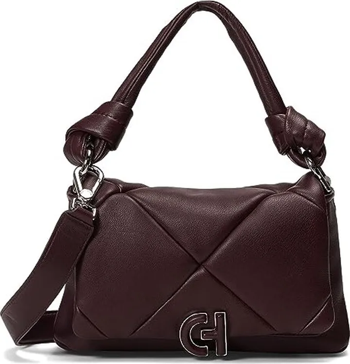 Cole Haan Quilted Shoulder Bag (Winetasting) Handbags