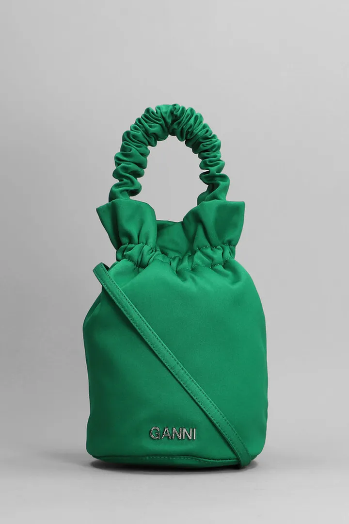 Hand Bag In Green Polyester