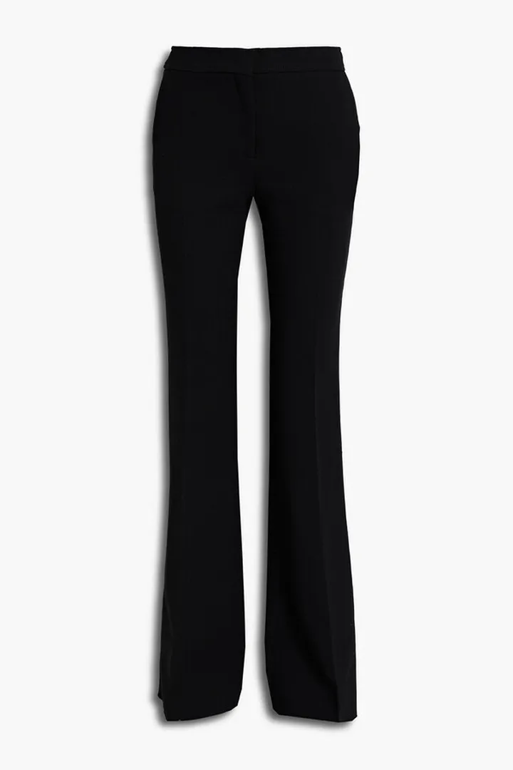 Wool-crepe flared pants