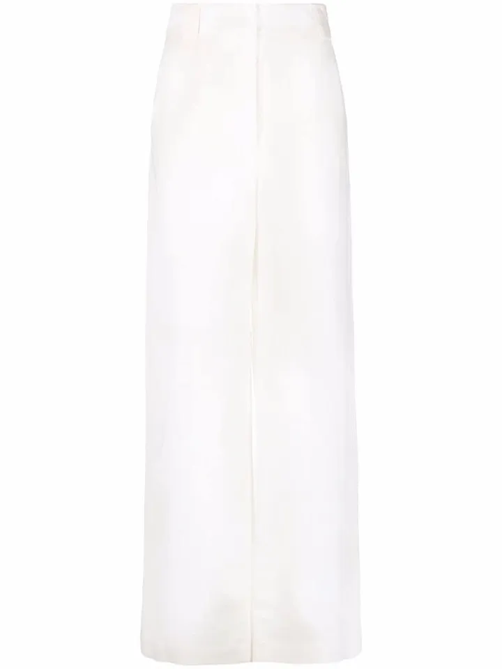 High-Waisted Straight-Leg Trousers