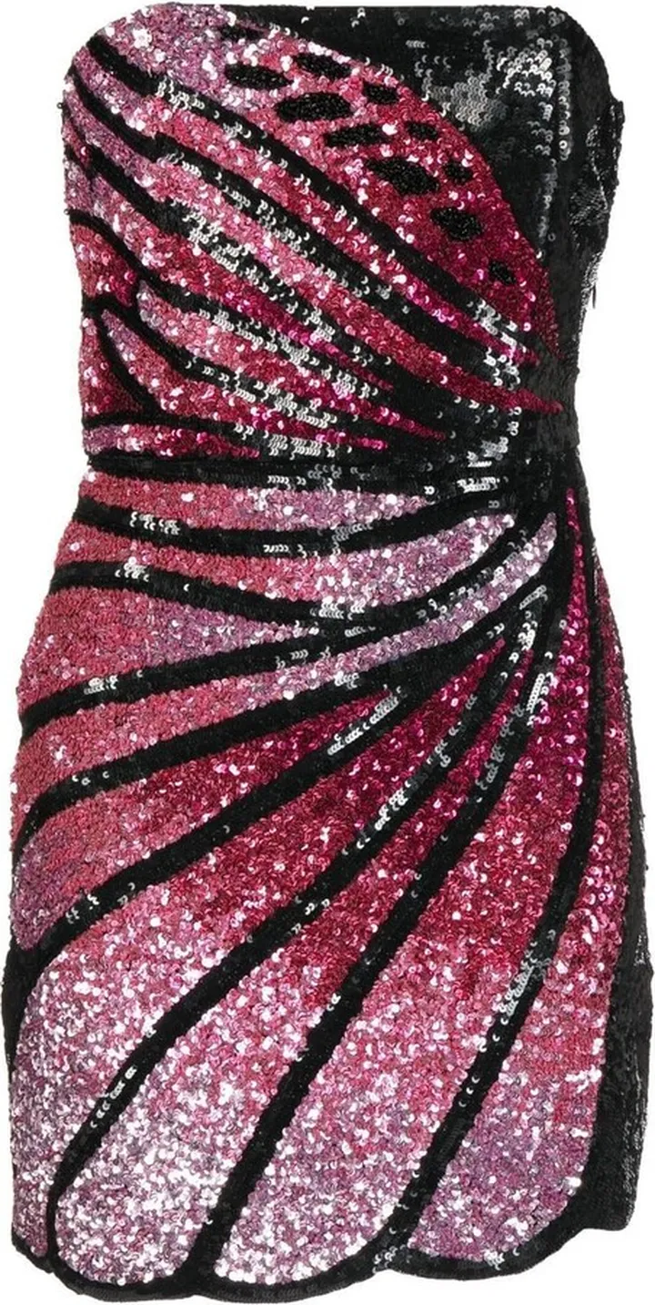 Arabelle sequined strapless dress