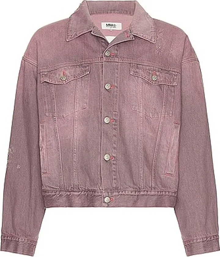 MM6 Maison Margiela Denim Sports Jacket in Pink