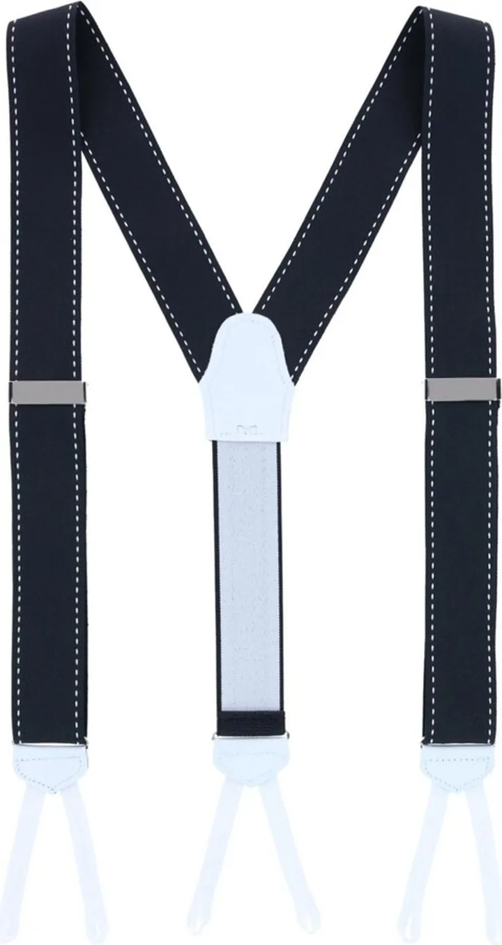 Trafalgar Freeman Big and Tall Edge Stitching Formal End Ribbon Suspenders