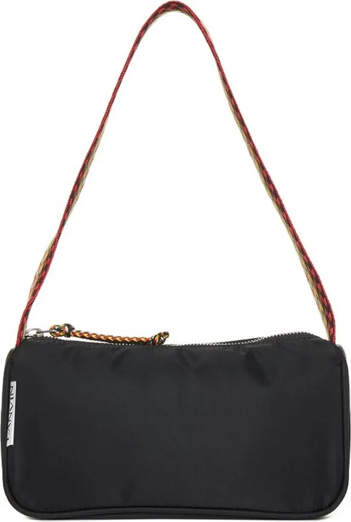 Lanvin Logo Patch Zip-Up Shoulder Bag