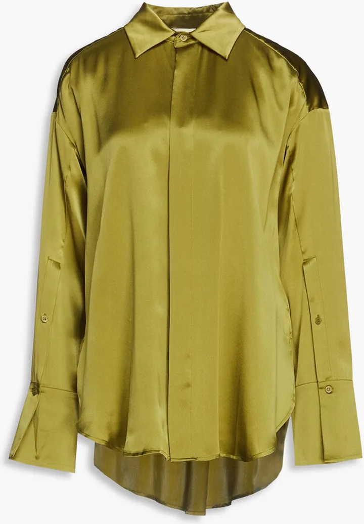 Taja silk-satin blouse