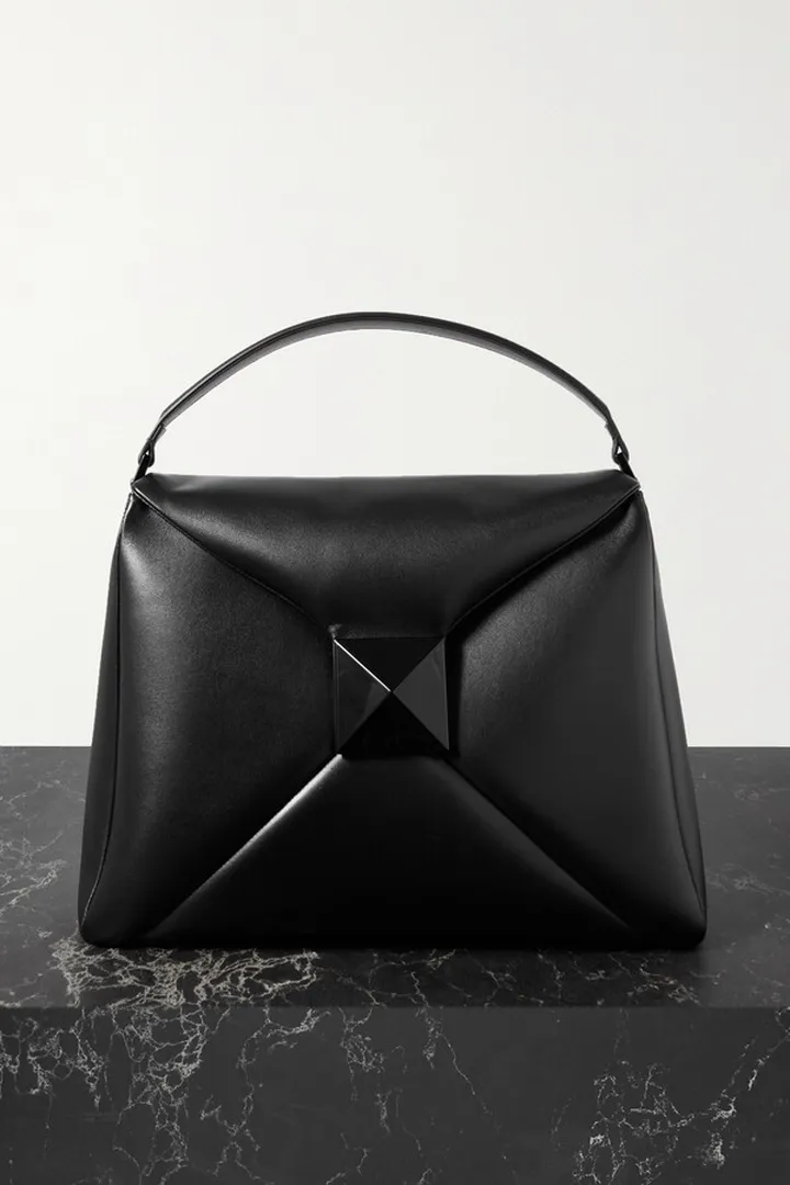 Valentino Garavani - Valentino Garavani One Stud Leather Tote - Black
