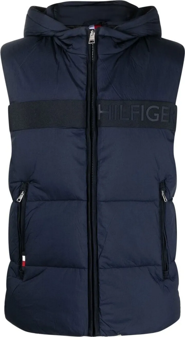Logo-Print Hooded Gilet