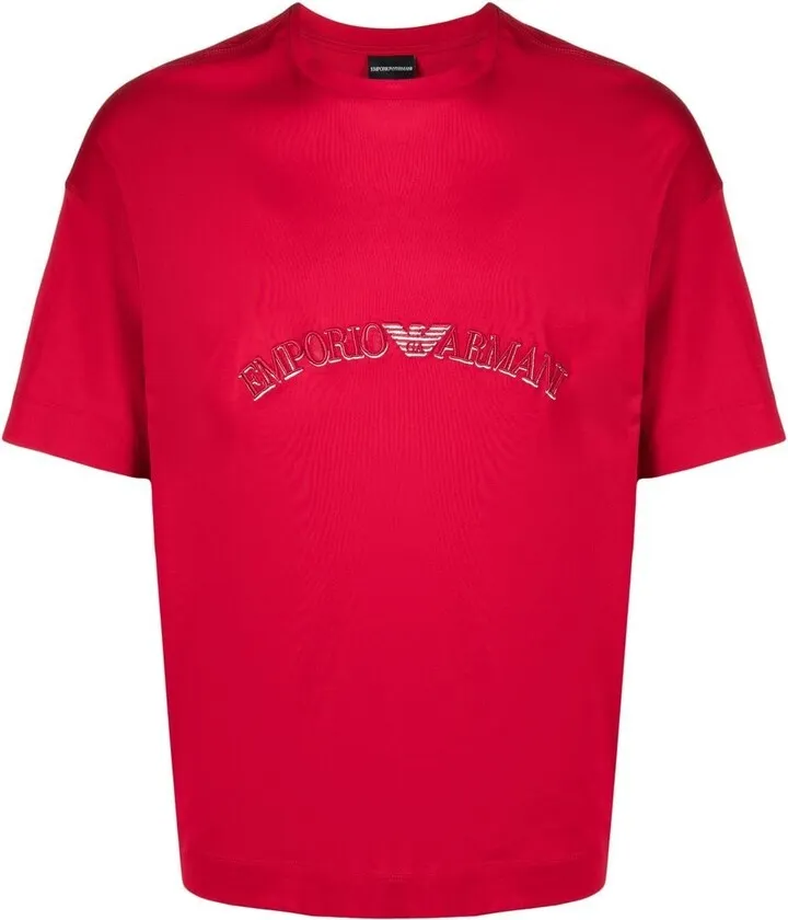 embroidered-logo crew-neck T-shirt