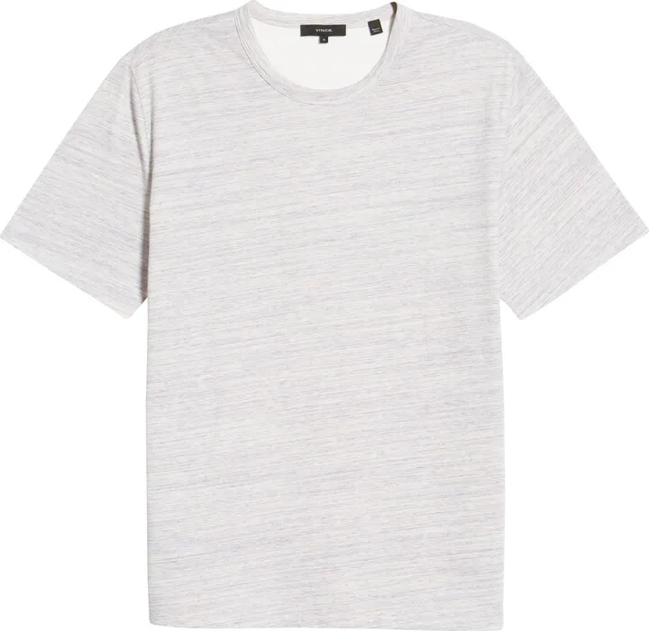 Streaky Cotton Jersey Crewneck T-Shirt