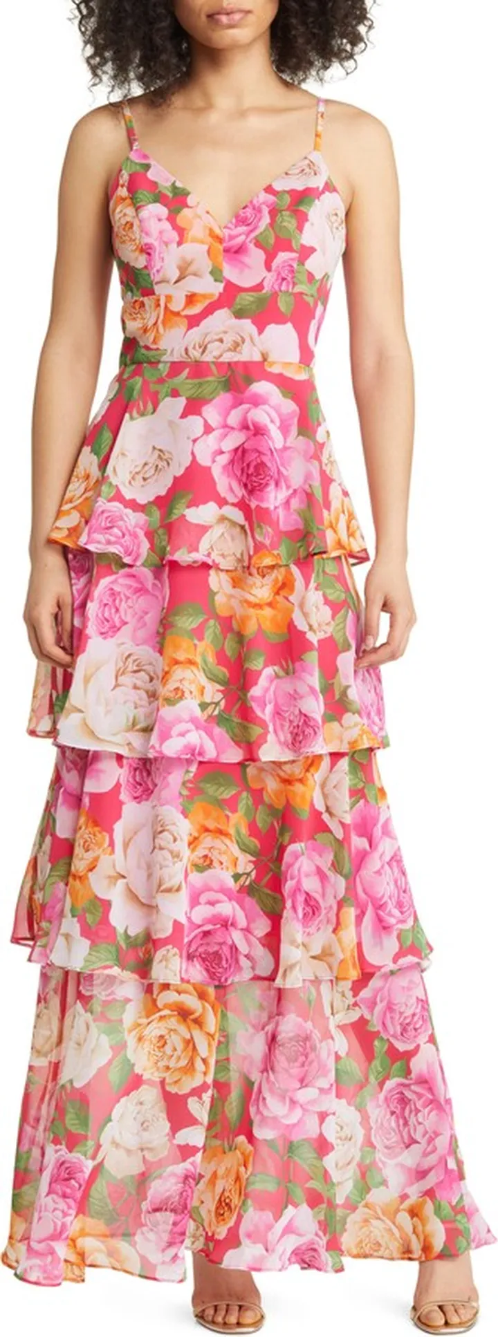 Floral Tiered Gown