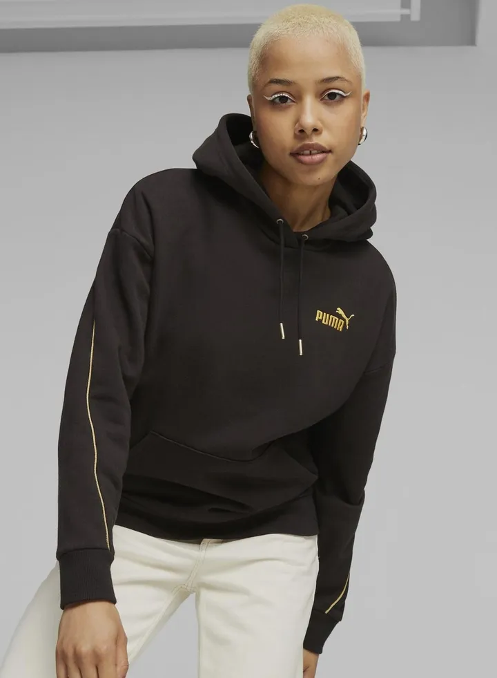 Minimal Gold Fleece Hoodie
