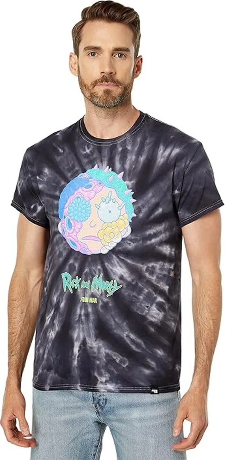 DIM MAK Dim Mak x Rick and Morty - Morty T-Shirt (Black Spider Tie-Dye) T Shirt