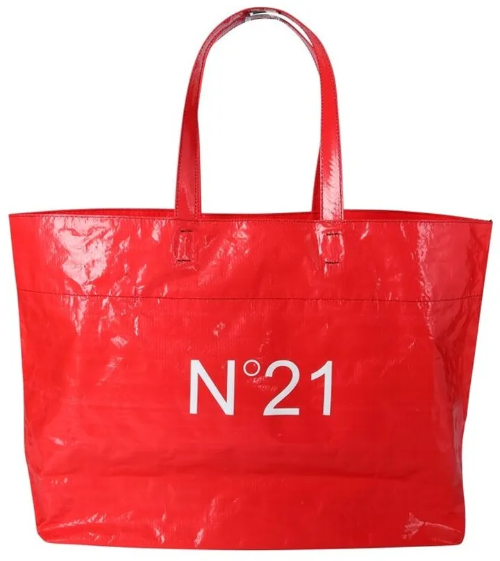 N°21 Logo Printed Open Top Tote Bag