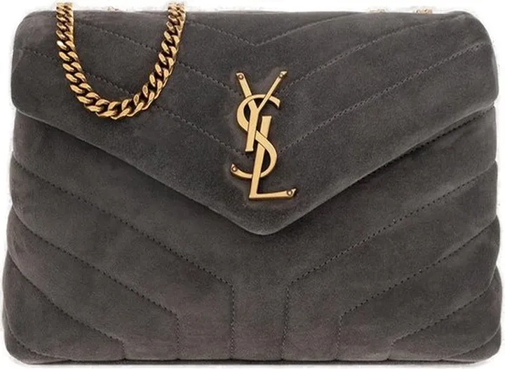 Saint Laurent Loulou Logo Plaque Small Shoulder Bag