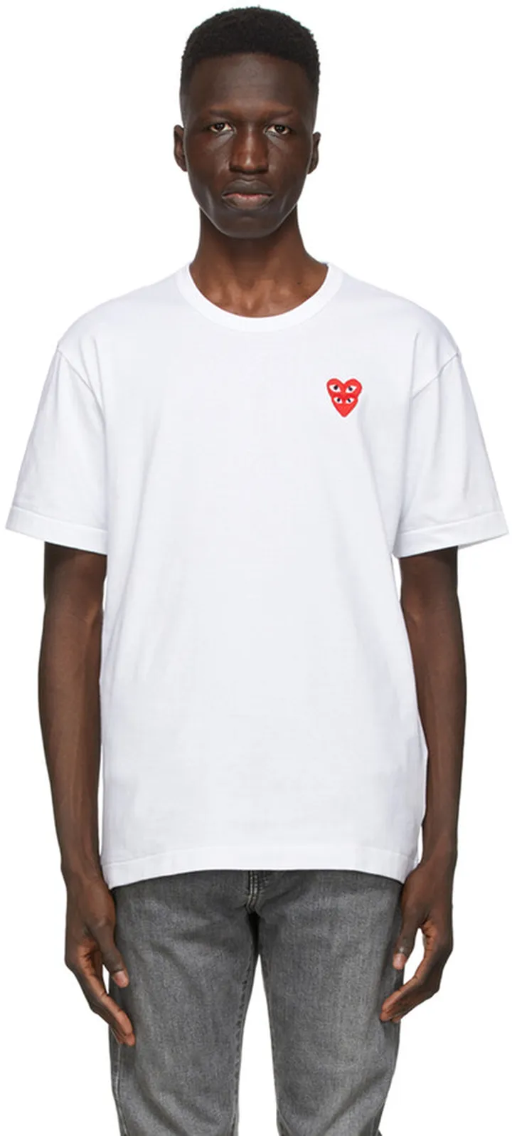 Comme des Garçons Play White Double Heart T-Shirt