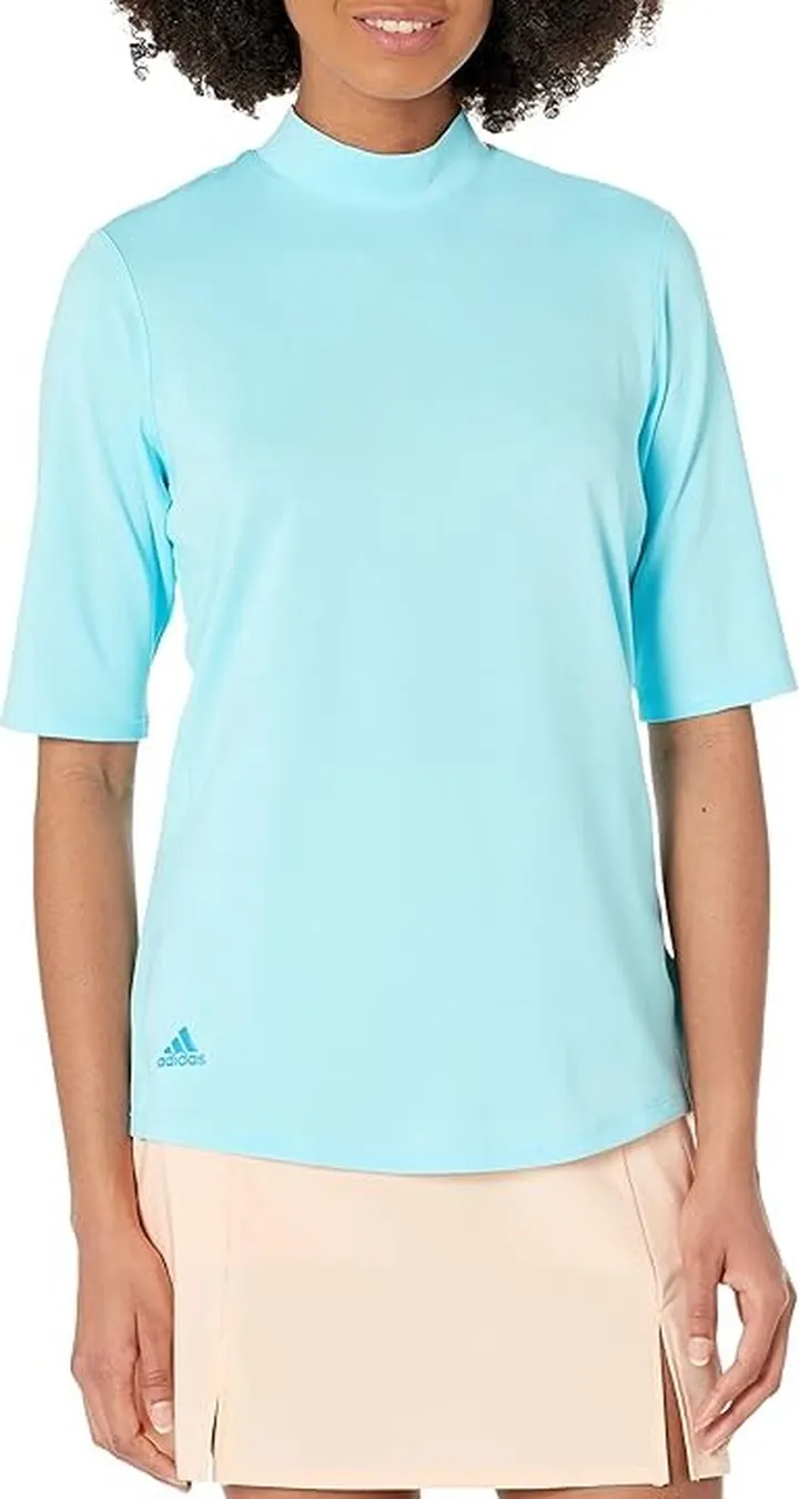 adidas Golf Essentials Mock (Bliss Blue) Women's Clothing