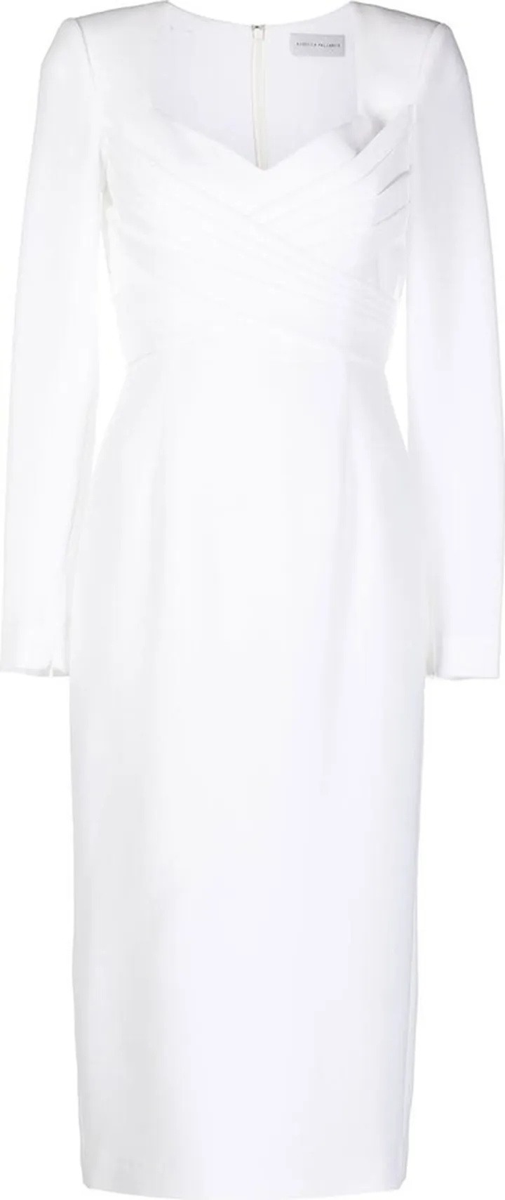 Phoebe crossover-strap midi dress