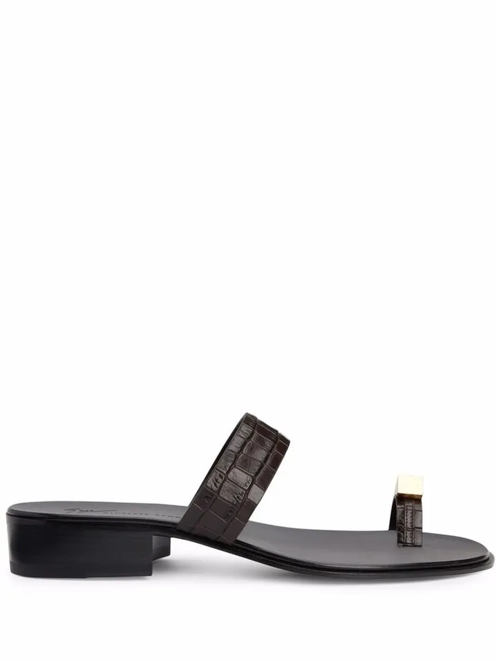 Bardack crocodile-effect loafers