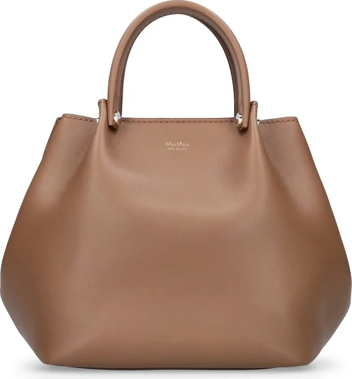 Leather tote bag