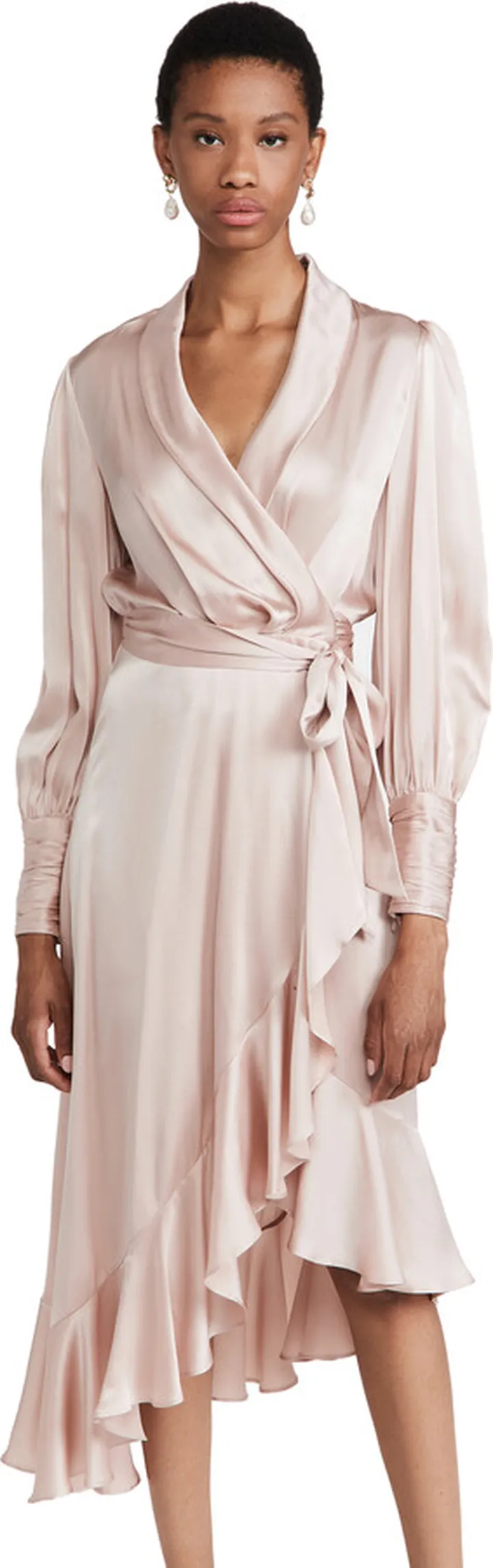 Zimmermann Silk Wrap Midi Dress