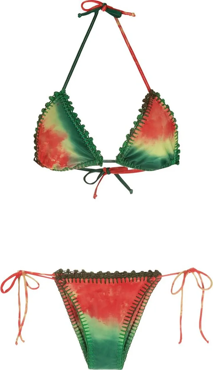 embroidery Tie Dye bikini set