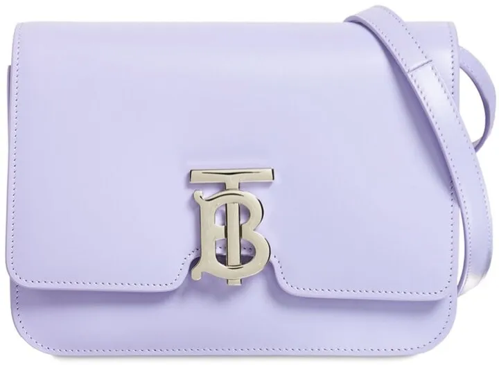 Small TB grain leather shoulder bag