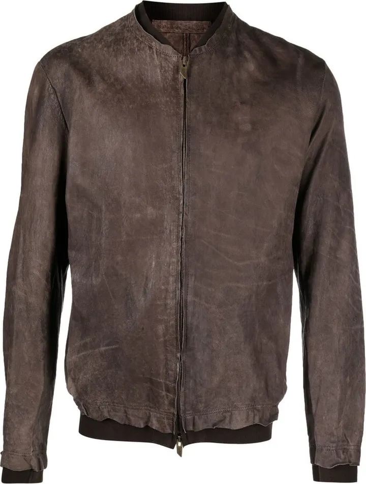 Zip-Up Leather Jacket