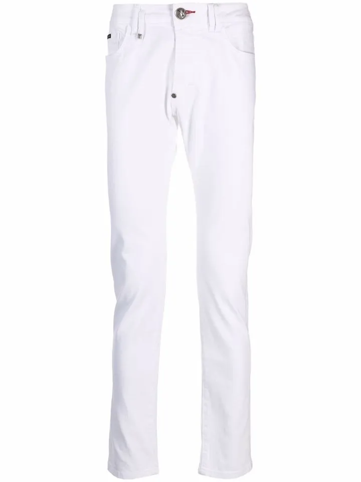 Logo-Plaque Skinny Jeans