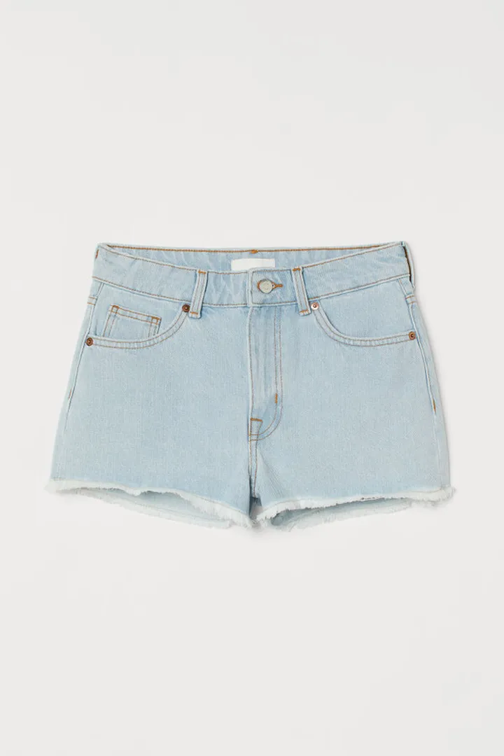 Slim High Denim Shorts