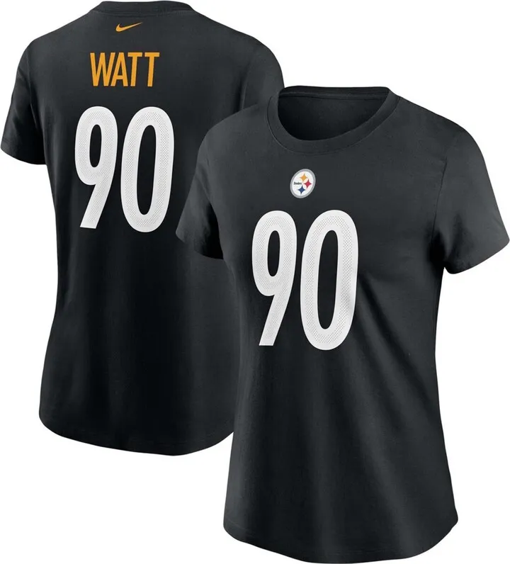 Women's T.j. Watt Black Pittsburgh Steelers Name Number T-shirt
