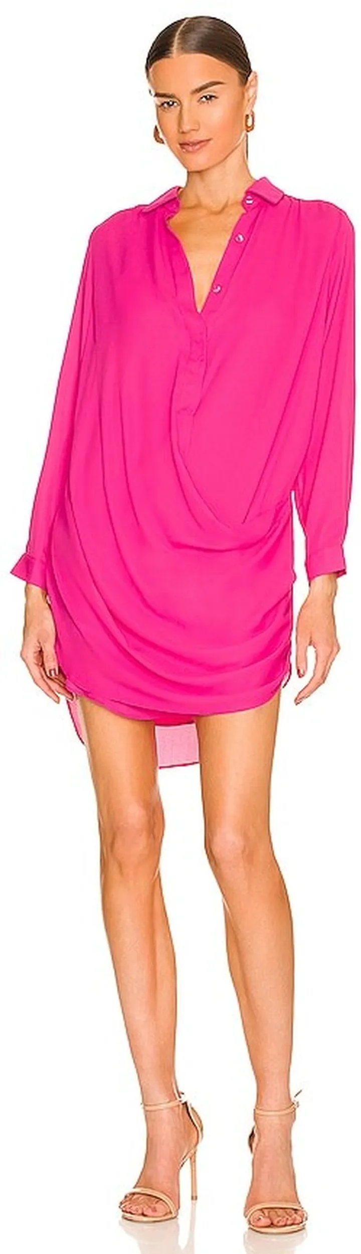 Drape Button Front Mini