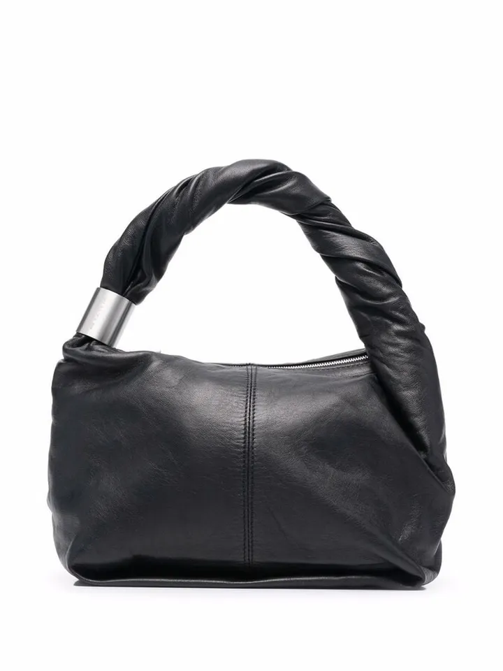 Twisted leather tote