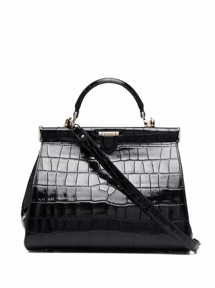 Florence small crocodile-embossed bag