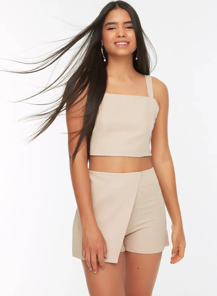 High Waist Skirt Shorts