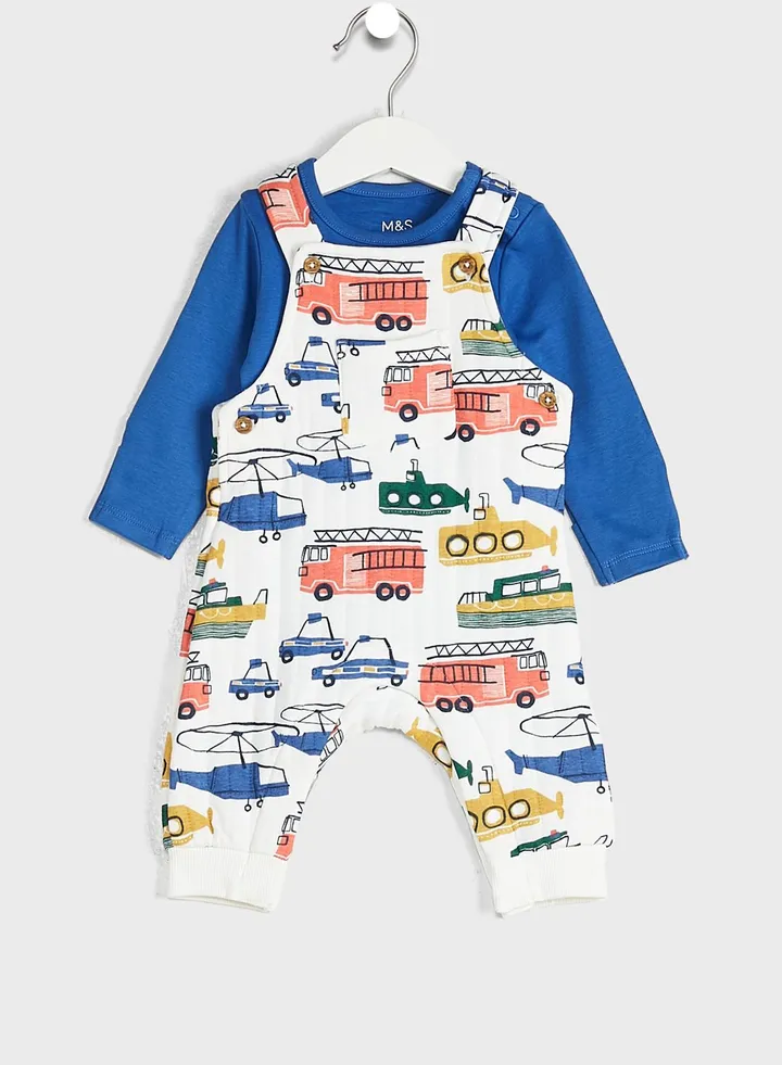 Kids 2 Piece Transport Playsuit