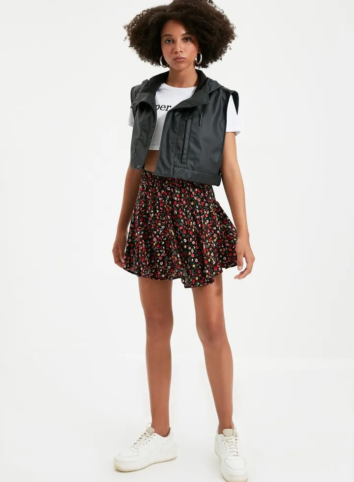 Printed Mini Skirt