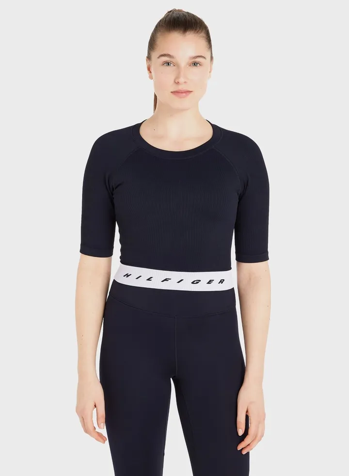 Slim Seamless Cropped T-Shirt