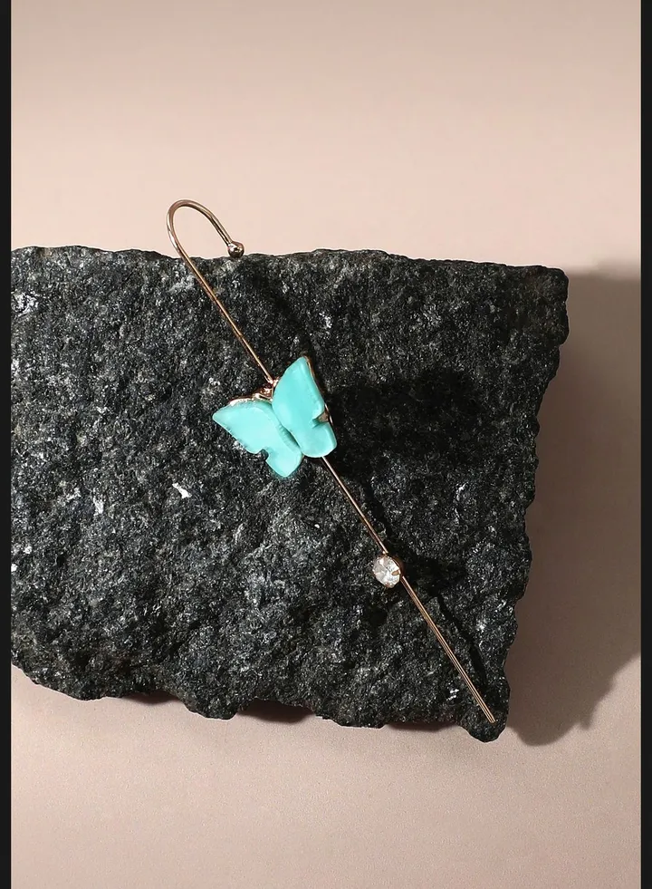 Silver Plated Designer Stone Casual Ear Cuff For Women