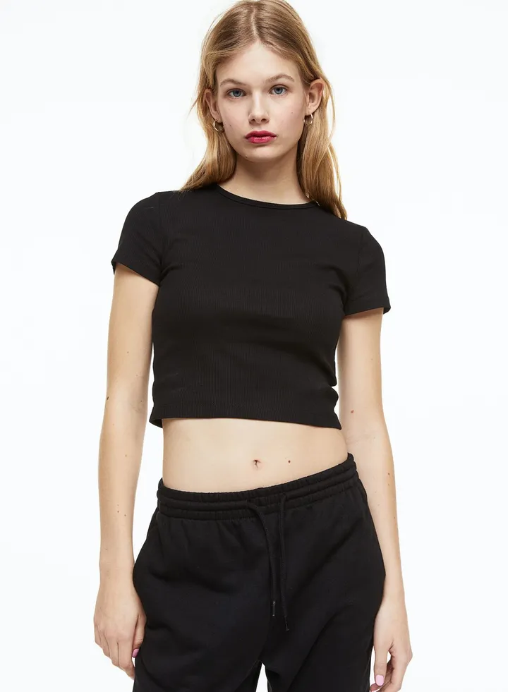 Crew Neck Crop Top