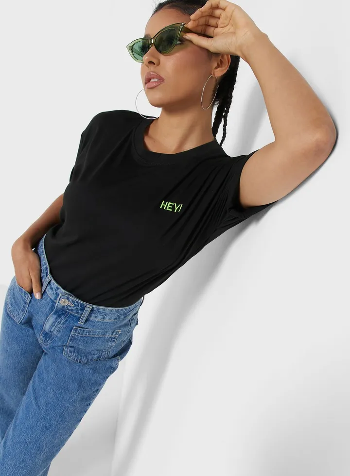 Embroidery Detail T-Shirt