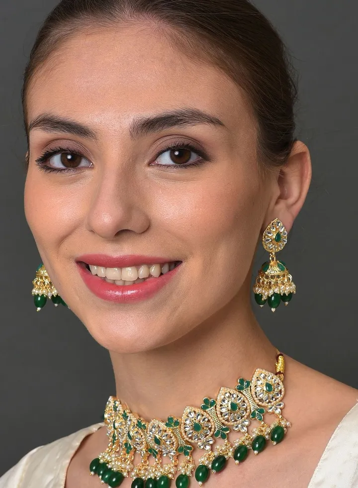 Kundan Gold Plated Necklace Set