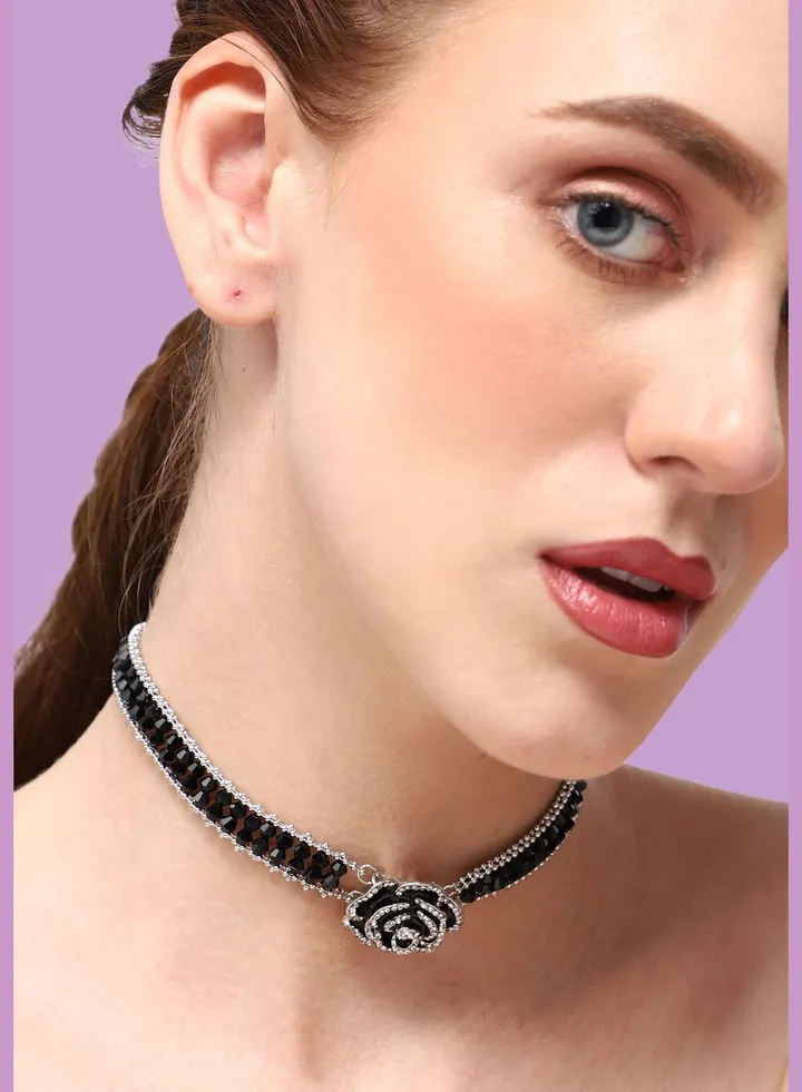 Gold Plated Party Designer Stone Choker Necklace For Women