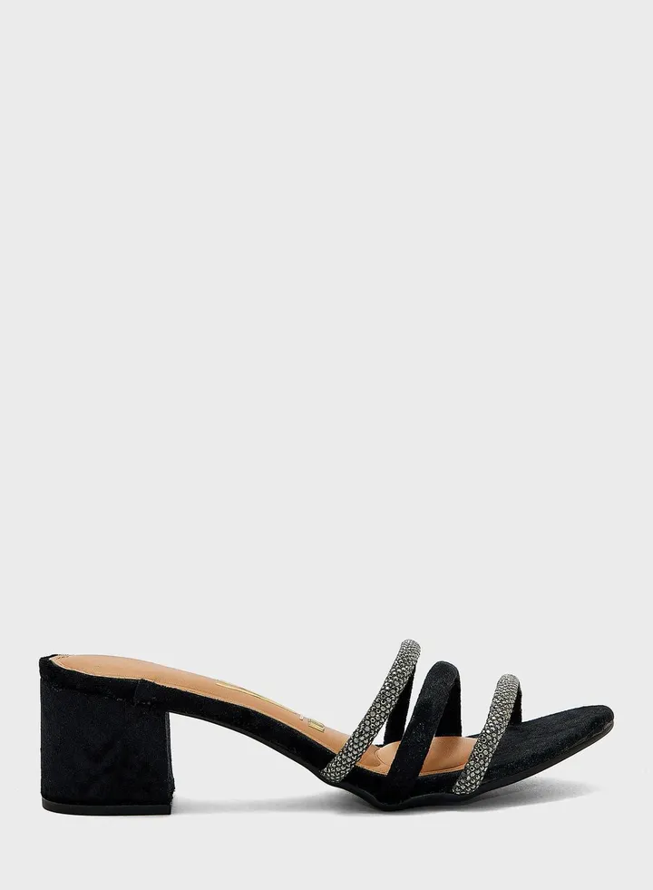 Strappy Low Heel Sandals