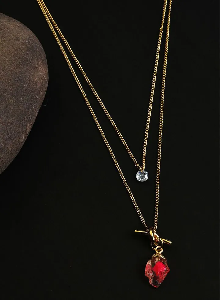 Pack of 2 Gold Plated Designer Pendant
