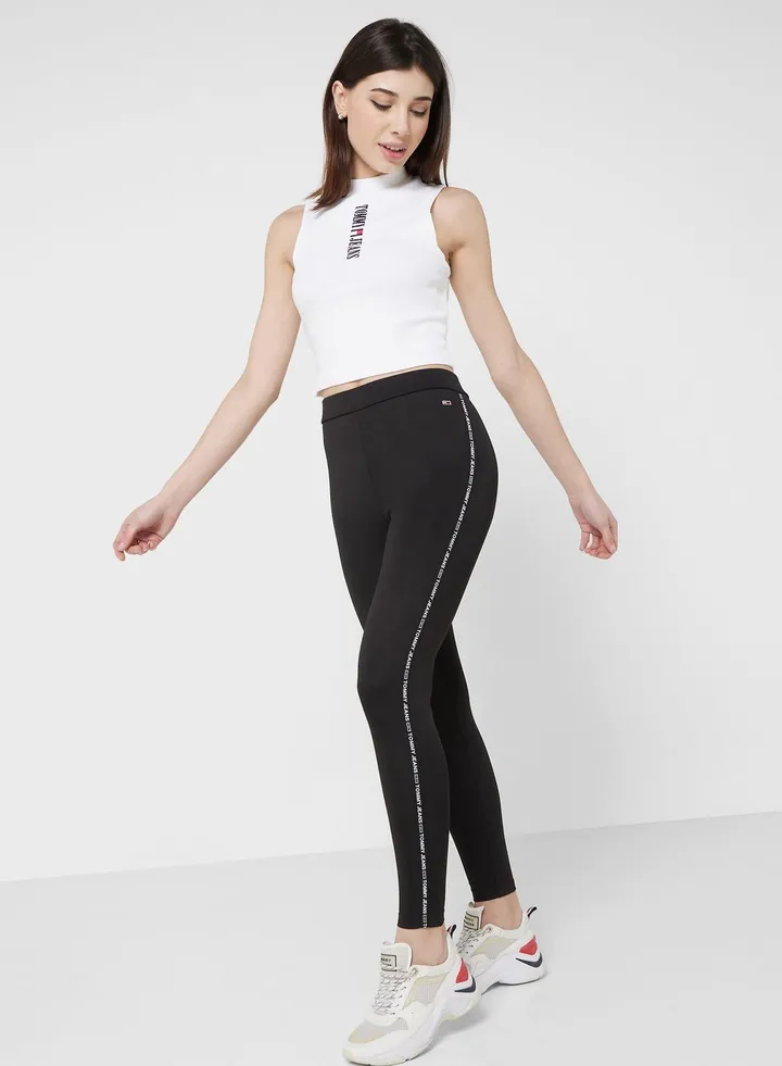 Logo High Waist Leggings