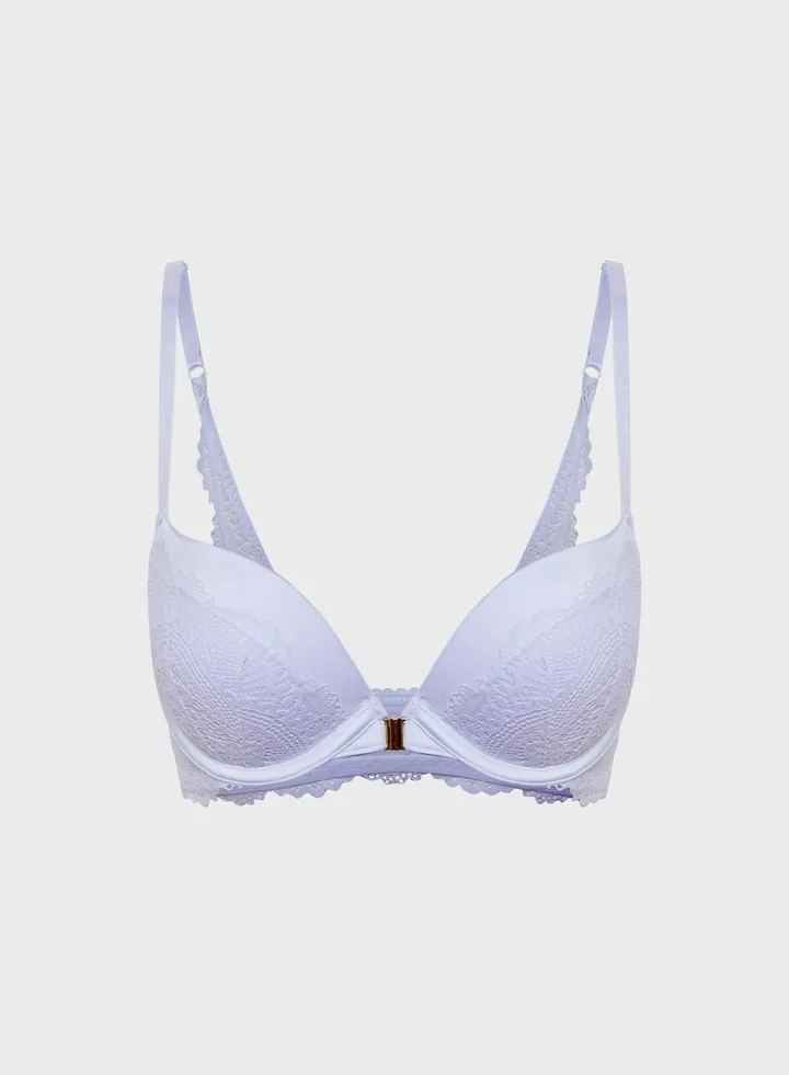 Lace Detail Balconette Bra