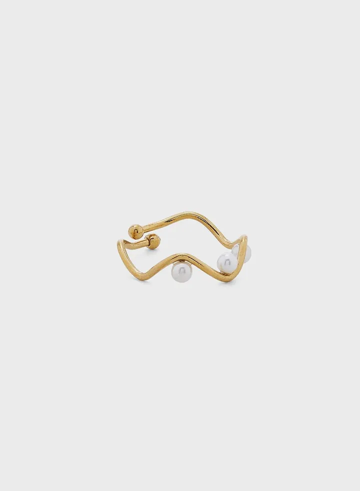Mette Pearl Zigzag Ring