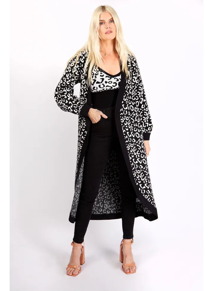 Little Mistress Animal Knitted Wrap Dress