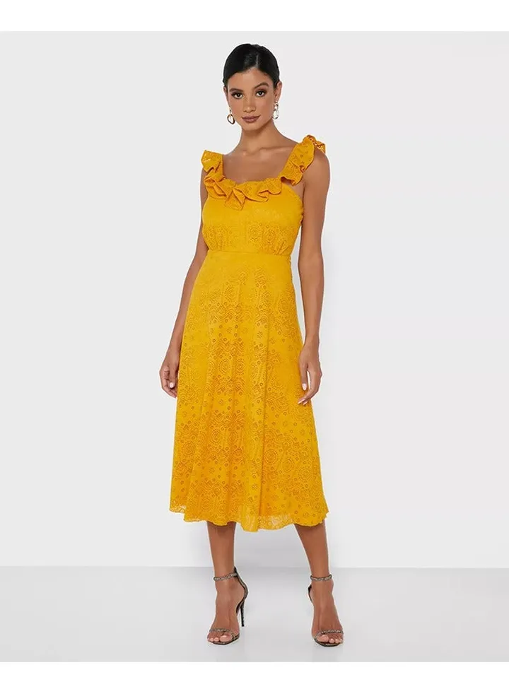 Little Mistress Sunflower Cutwork Midi