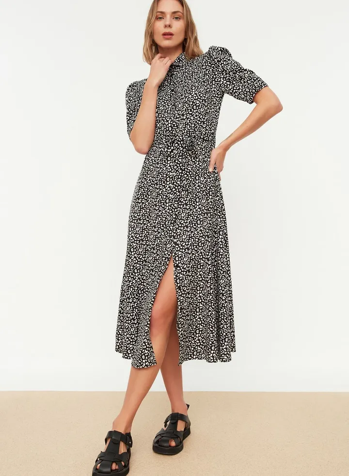 Printed Shirt Dress